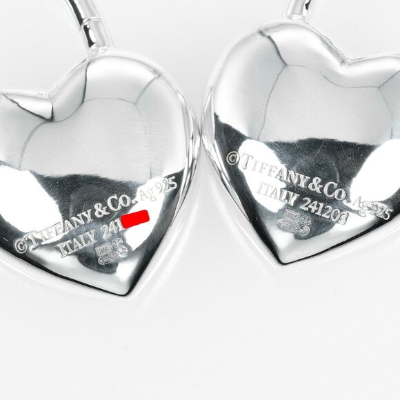 TIFFANY Authentic Silver Heart Earrings - Picture 4 of 7
